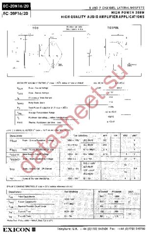 EC-20P16 datasheet  