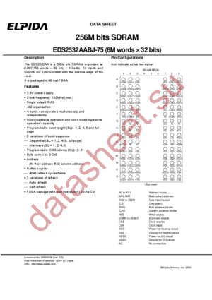 EDS2532AABJ-75-E datasheet  