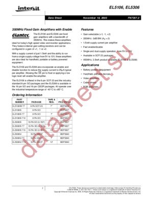 EL5306 datasheet  