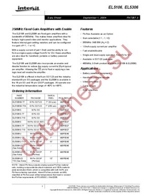 EL5306IUZT13 datasheet  