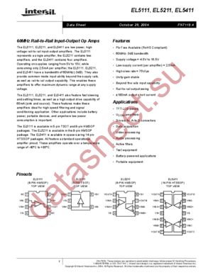 EL5211IY datasheet  