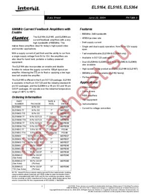 EL5364 datasheet  