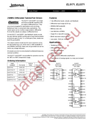 EL5371 datasheet  