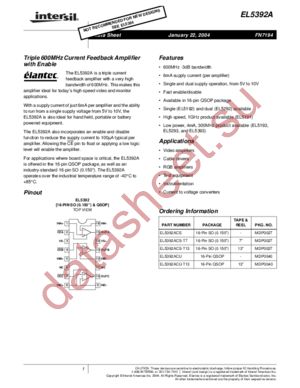 EL5392A datasheet  