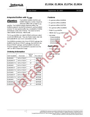 EL5624 datasheet  