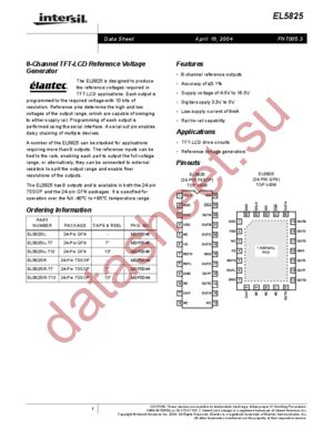 EL5825 datasheet  