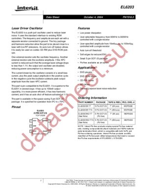 EL6203CW-T7 datasheet  