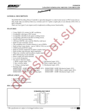 EM84520CP datasheet  