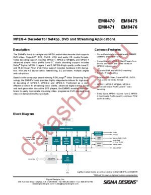 EM8476 datasheet  