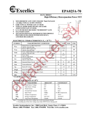 EPA025A-70 datasheet  