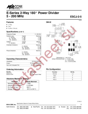 ESCJ-2-5TR datasheet скачать даташит