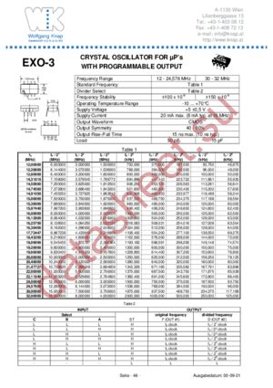 EXO-3 datasheet  