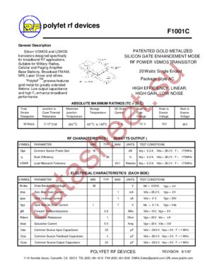 F1001C datasheet  