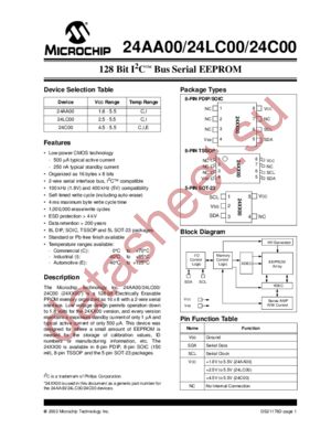 24C00T-OT datasheet  