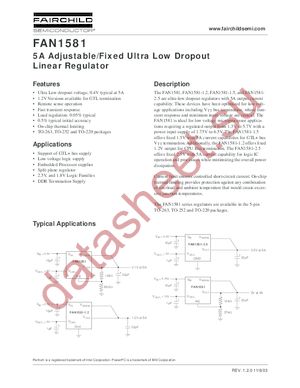 FAN1581T15 datasheet  