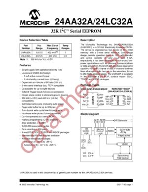 24LC32A-E/SNG datasheet  