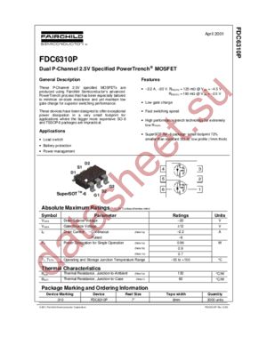 FDC6310P_Q datasheet  