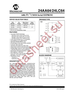 24AA64-IST datasheet  