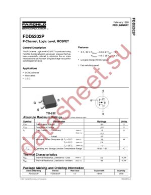 FDD5202P datasheet  