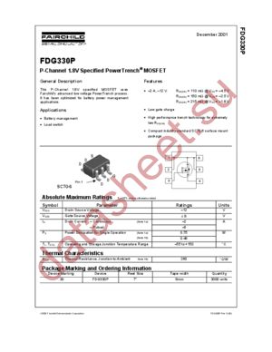 FDG330P_NL datasheet  