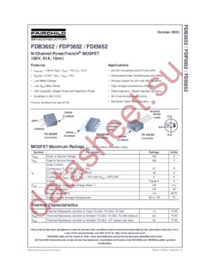 FDP3652_NL datasheet  