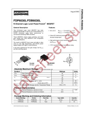 FDP6030L_NL datasheet  