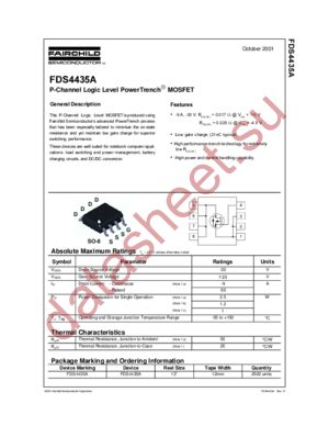 FDS4435A_NF073 datasheet  