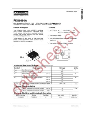 FDS6680A_NL datasheet  