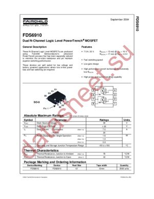 FDS6910_NL datasheet  