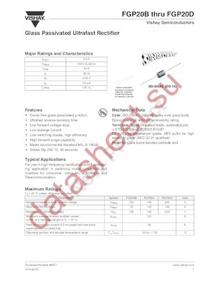 FGP20D datasheet  