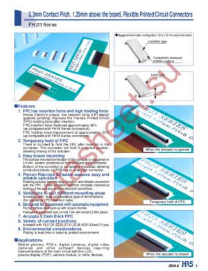 FH23-21S-0.3SHW datasheet  