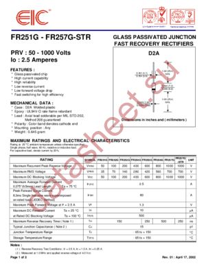 FR252G datasheet  