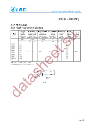 FR257P datasheet  