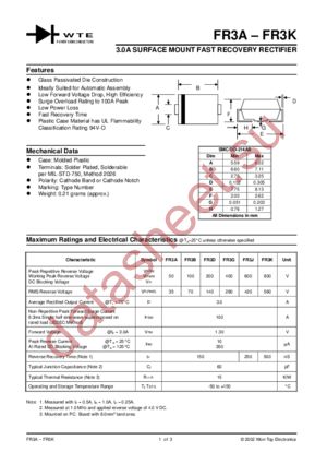 FR3D-T3 datasheet  