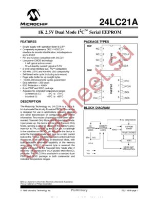 24LC21A-IP datasheet  