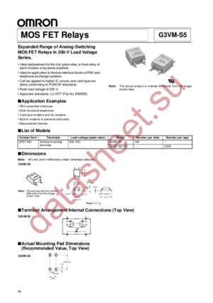 G3VM-S5TR datasheet  