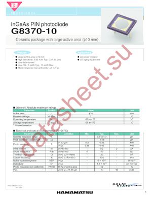 G8370-10 datasheet  