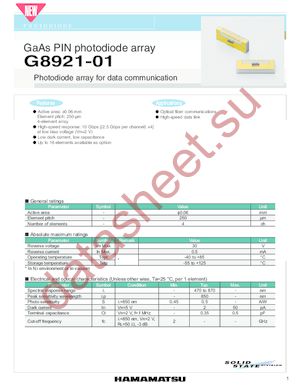 G8921-01 datasheet  