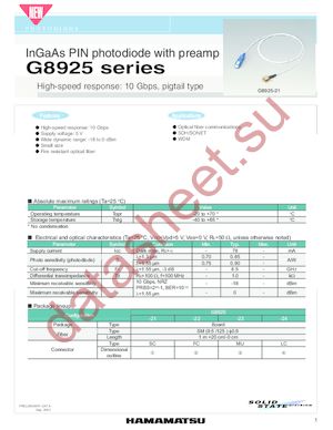 G8925-22 datasheet  