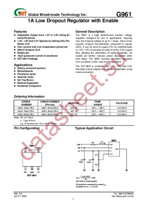 G961-18ADJTEU datasheet  