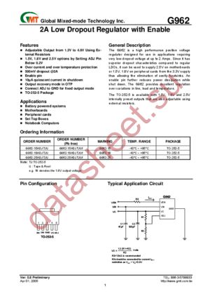 G962-25ADJTJU datasheet  