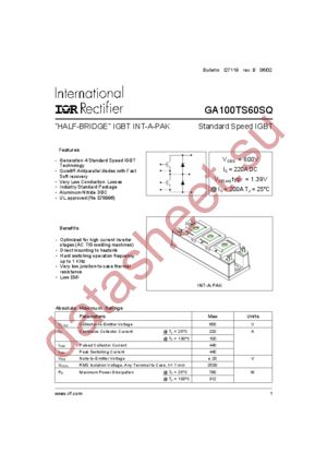 GA100TS60SQ datasheet  