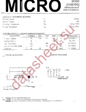 2612G datasheet  