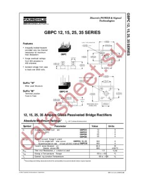 GBPC12 datasheet  