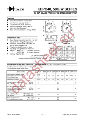 KBPC4004G datasheet  