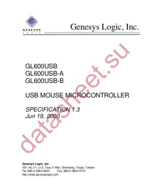 GL600USB-A datasheet  