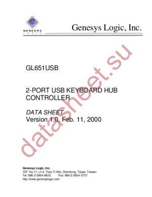 GL651USB datasheet  