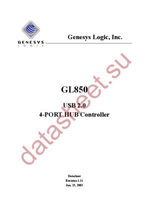 GL850 datasheet  