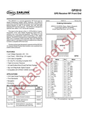 GP2010 datasheet  