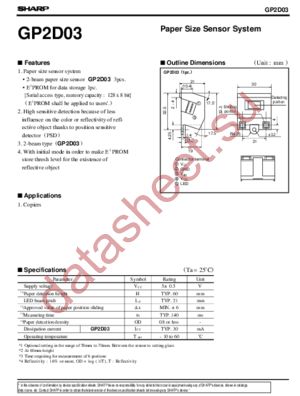 GP2D03 datasheet  